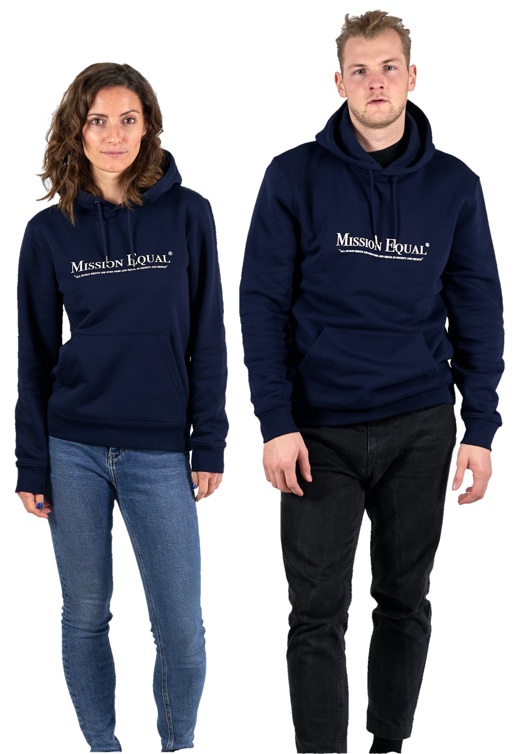 Mission Equal hoodie navy - unisex